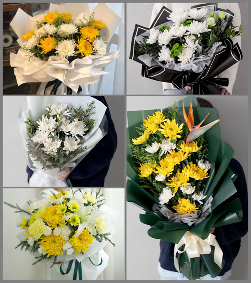 广东江门市台山市四九镇松朗村白事花束代送